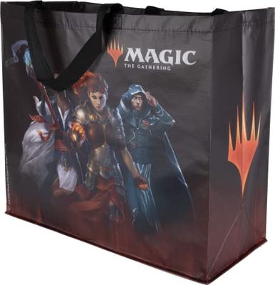 Konix Borsa a tracolla Magic The Gathering 40 x 45 x 20 cm, materiale riciclato, motivo Planeswalkers, nera