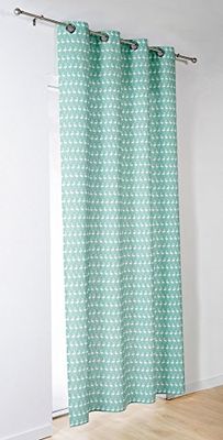 Linder 471/43/49887/377FR – Cortina con Ojales (poliéster, 145 x 240 cm, Color Azul