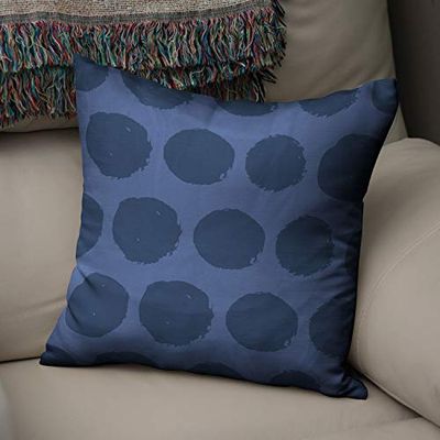 BonaMaison Fodera per Cuscino Blu Cotone e Copricuscini Federa per Divano Casa Soggiorno Camera da Letto Decorazione Interni ed Esterni, Dimensioni: 43x43 - Prodotta in Turchia