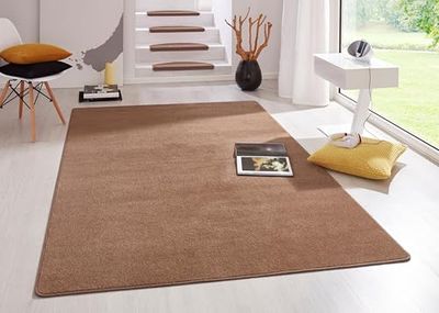 Hanse Home Tapete interior Fancy Tapete moderno de veludo para sala de estar, sala de estar, quarto das crianças, corredor, quarto, cozinha, castanho, 160 x 240 cm