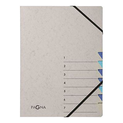 Pagna Document Wallet 7 Compartments Easy Grey 7-Piece Blue