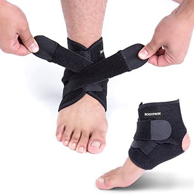 Bodyprox Enkelbandage, ademende neopreen hoes, verstelbaar
