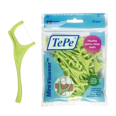 Mini Flosser, 36 ud., hilo dental, herramienta de eliminación de la paca dental eficaz para una limpieza interdental sencilla, para espacios estrechos