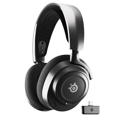 SteelSeries Arctis Nova 7 Wireless - Cascos Gaming Inalámbricos Multisistema - Controladores magnéticos de neodimio - 2,4GHz + Bluetooth - 38h de batería - Micro ClearCast Gen2 IA - PC,PS5,Switch 2,VR