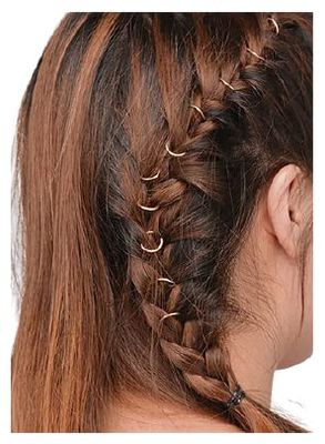 BIFULL Decoratieve ringen voor het haar, 10 stuks, zwart, standaard