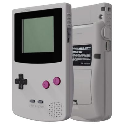 eXtremeRate Coque de Remplacement avec Boutons pour GBC Gameboy Color, Compatible avec GBC OSD IPS & Regular IPS & Standard LCD, Console et Écran Non Inclus-Gris Classique