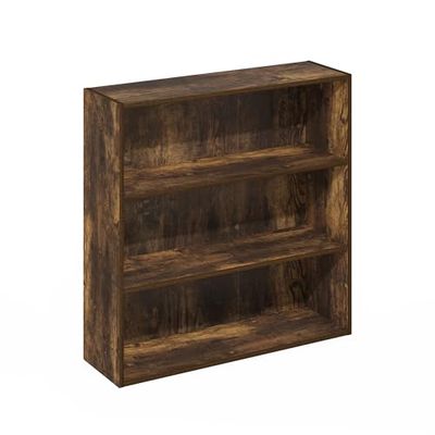 Furinno Pasir Bibliothèque Ouverte à 3 Niveaux, Bibliothèque, 79,6 cm de Large, Pin Ambre