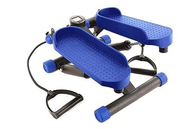 Jocca 6307, Stepper ellittico Twist con estensori Braccio/Passo Interno, con Display Unisex Adulto, Blue, 1