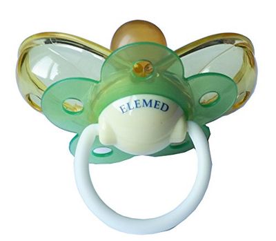 Elemed Chupeta inteligente de látex cereja perfil tamanho 1 (0 a 6 meses), amarelo