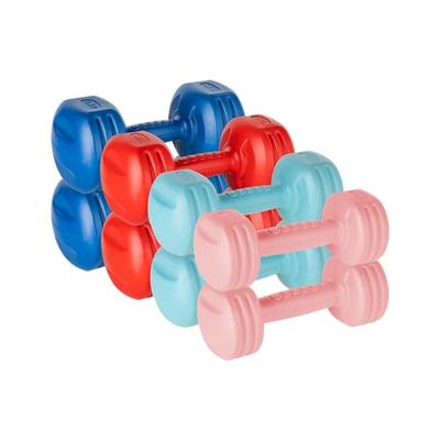 REBEL ACTIVE RBA-2310 - Set di manubri bituminosi da 20 kg (2 x 1 kg + 2 x 2 kg + 2 x 3 kg + 2 x 4 kg)