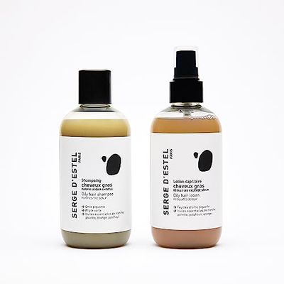 SERGE D'ESTEL PARIS Sulphate Shampoo and Spray for Oily Hair Vegan Formula with Green Clay that Purifies Volume and Regulates Excess Sebum of the Scalp 450ml