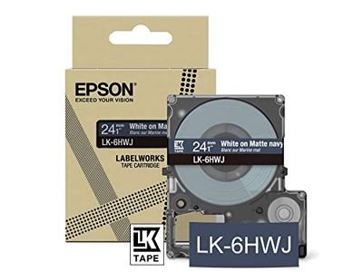 Epson Labelworks LK-6HWJ Bandkassett för märkningar kompatibel med Epson LabelWorks LW-C610 Matt/Vit 24mm