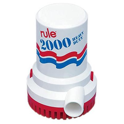 Rule 29-10 Heavy Duty Bombas de achique Sumergible, 12v, 2.000 g/h, 7.560 l/h, 28 mm, Unisex-Adult, Blanco, Talla Única