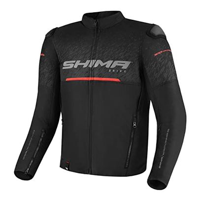 SHIMA DRIFT kurtka motocyklowa dla mężczyzn, lekka, oddychająca letnia siateczka, męska kurtka dla motocyklistów miejskich z CE, ochraniacze na plecy, ramiona, łokcie, ochraniacze na łokcie, regulacja