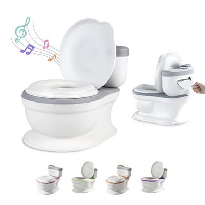 Potje Voor Baby's Met Geluid Voor Zindelijkheidstraining - Potty Training Seat - Baby- En Kinderpotje - Comfortabel, Antislip Met Spoelgeluid En Muziek - Plaspotje Wc Baby Toilet - Toddler Toilet Seat