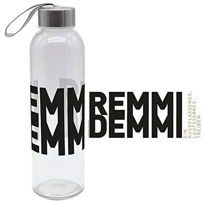 infinite by GEDA LABELS (INFKH) Unisex - volwassenen drinkfles Remmidemmi glas 500ml, glazen fles, meerkleurig, 500 ml