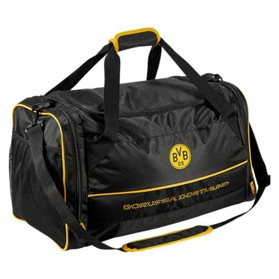 Borussia Dortmund BVB sportväska – din följeslagare för sport och resor med BVB-stil, svart, 53 x 35 x21 cm, Bohemisk