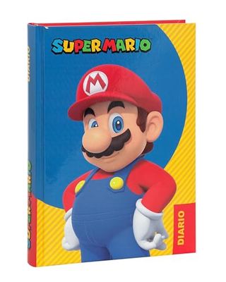 Franco Cosimo Panini Super Mario - Agenda scolaire officiel Super Mario, 12 mois, idéal pour l'école primaire, avec couverture rembourrée et 320 pages intérieures imprimées en couleur, 13 x 17,8 cm