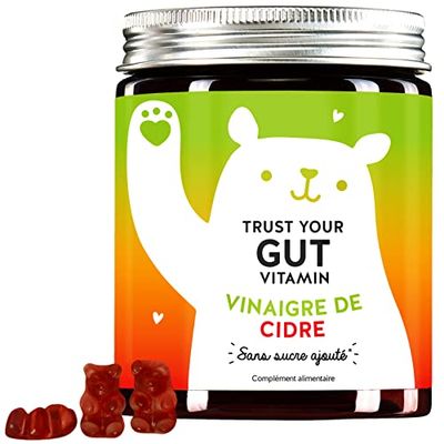 Métabolisme - Prébiotique avec vinaigre de cidre de pomme, vitamine C & E - Bien-être et la purification de l'intestin - végan, sans sucre ajouté - 60 pcs - Bears with Benefits