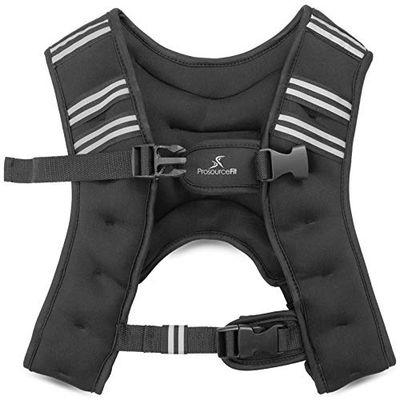 ProsourceFit Oefening gewogen trainingsvest - 20 lbs, zwart