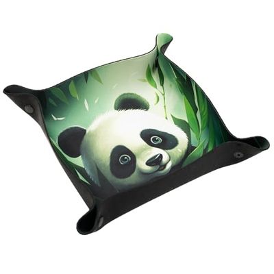 Plateau à dés - Dice Tray pour Jeux de société et RPG - Livre des Merveilles, Chi-Chi, Roll Player, C'est Moi Qui Le Coupe !, Ashes: Renaissance des Cendres, Forgerons du Destin - Panda Forestier