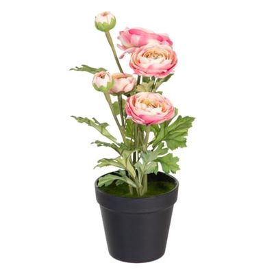 BigBuy Home Planta Decorativa Poliéster Polietileno Hierro Flor 12,5 x 12,5 x 37 cm - Marca EAN: 8445146040244