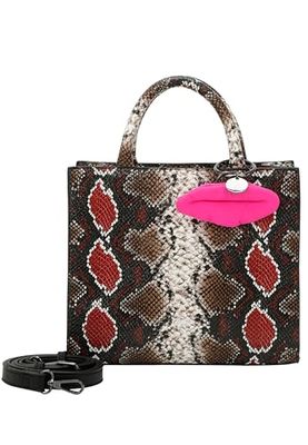 Buffalo Big Boxy Collection Fancy Snake Pink, Shopper Mujeres, Rosa