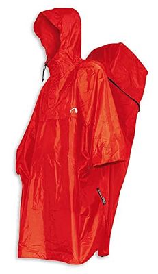 Tatonka Cape Regenponcho, waterdichte regenhoes met geïntegreerde rugzak-regenbescherming en capuchon met trekkoord, inclusief zak, maten XS, L