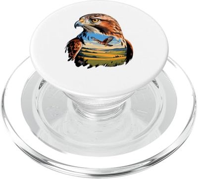 Multiple Exposure Art Halcón Halcones PopSockets PopGrip para MagSafe
