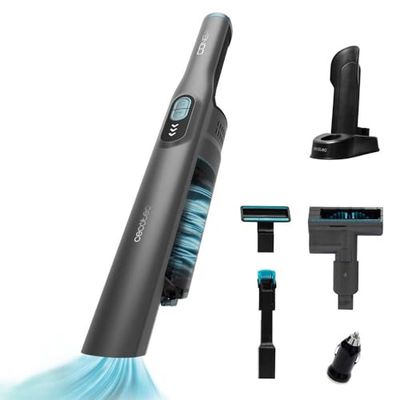Cecotec Draadloze Handstofzuiger voor Auto en Stoffering Conga Rockstar Micro+ Clean&Car. 210W, Borstelloze Digitale Motor, 20 kPa, 40 minuten Batterijduur, 12V Autolader, 2 Modi, Accessoires