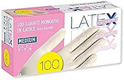 ICOGUANTI 100 latex handschoenen, poedervrij, L, EPFL latex, L