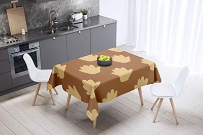 Bonamaison köksdekoration, bordsduk, lila, svart, 140 x 140 cm – designad och tillverkad i Turkiet