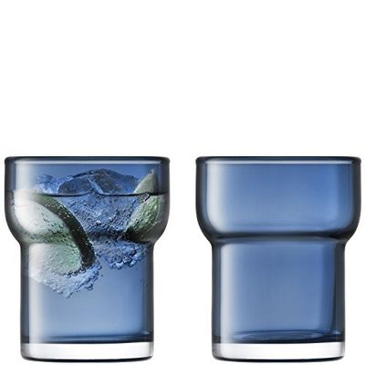 LSA International Utilità Bicchiere Multiuso 300ml Zaffiro x 2, Blu, 10 cm