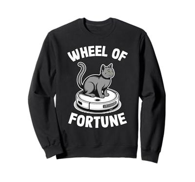 Wheel Of Fortune Robot Vacuum Cleaner Funny Cat Sweatshirt