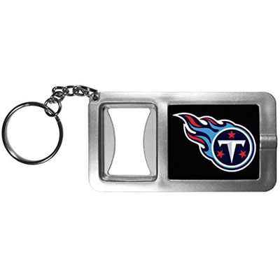 Siskiyou NFL Sports Fan Shop Tennessee Titans Flashlight Key Chain with Bottle Opener One Size Black