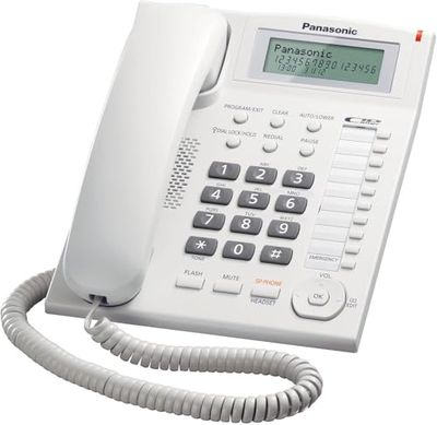Panasonic KX-TS880 Identification de l'appelant Blanc - téléphones (Haut-parleur, 50 entrées, Identification de l'appelant, Blanc)