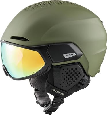 ALPINA Unisex - Volwassenen, ALTO Q-LITE Skihelm, olive matt, 51-55 cm