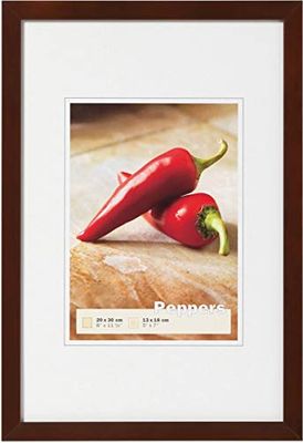walther design Moldura para fotos nogueira 40 x 60 cm moldura de madeira Peppers BP460N