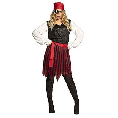 Boland 84525 Costume de Pirate Gusty pour Femme Rouge Taille 40/42