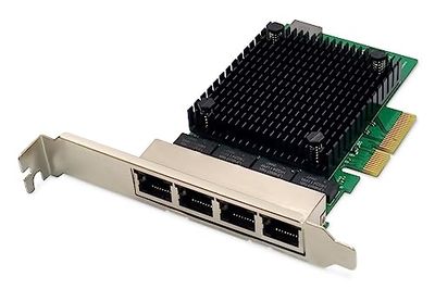 Digitus Scheda di Rete Server Ethernet 2,5 Gigabit - 4 Porte RJ45 - NIC - RTL8125B - 10/100/1000/2500 Mbps