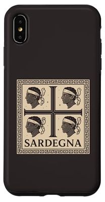 4 Mori Sardegna Bandiera Sardegna regalo stile romano Custodia per iPhone XS Max