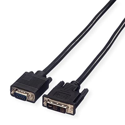 VALUE DVI-VGA kabel, DVI (12+5) ST - VGA ST, 5 m