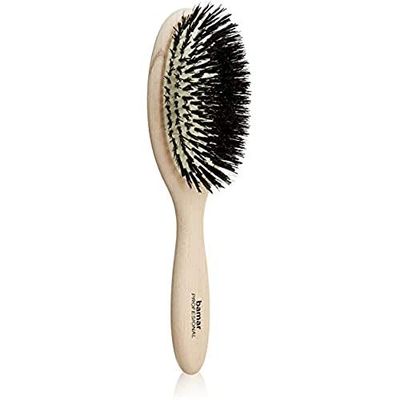 Bamar - Escova pneumática oval de madeira faia cerdas mistura javalí, 6 unidades