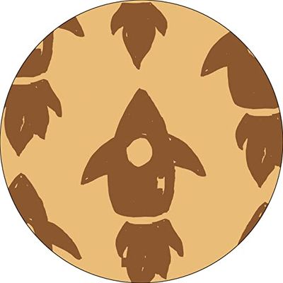 Bonateks, Runt digitalt tryckt musmatta, halkfri undersida, för kontor och hem, diameter: 22 cm