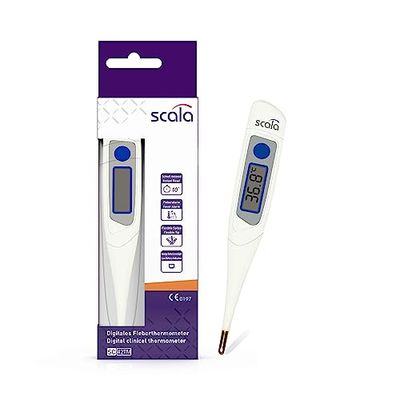 Scala SC 42 Flex, Termómetro Digital Para Fiebre, Velocidad 10 seg. Punta de Oro, Blanco