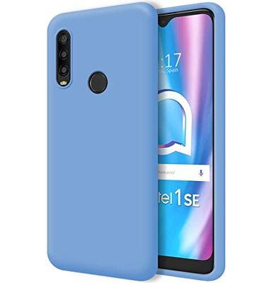 Tumundosmartphone Funda Silicona Líquida Ultra Suave para Alcatel 1SE 2020 Color Azul