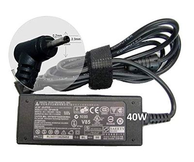 Cargador - Cargador portátil de 40W, 19V, 2.1A, con Conector de 2.5 mm x 0.7 mm, Ideal para Dispositivos ASUS.