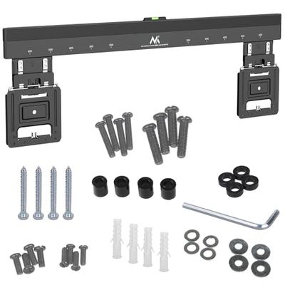 Maclean MC-481 Ultraflache Wandhalterung für 37-80" Flach & Curved Fernseher bis zu 75kg Max. VESA 600x400 Universal TV Halterung