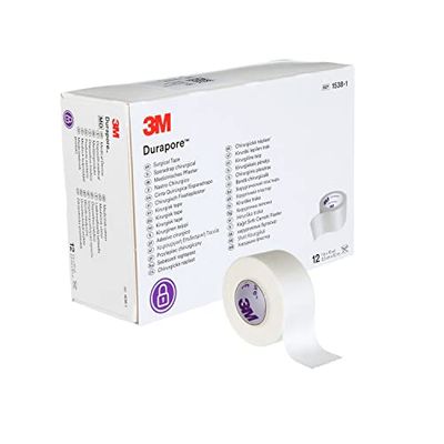 3M Durapore Chirurgisch plakband, 2,5 cm x 3 m, 12 stuks