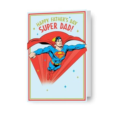 wb - superman, dad, fathers day card